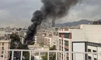 اولین تصاویر از آتش‌سوزی در خیابان دولت تهران