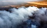 تالاب هویزه در آتش سوخت