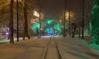 ویدئو دیدنی از بارش شدید برف بهاری در ملایر