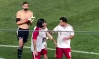 درگیری سرخ‌ها بر سر بازوبند در بازی دوستانه!