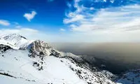 نمایی فوق‌‍العاده زیبا از ارتفاعات توچال با برف پاییزی
