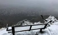 تصویر جذاب از بارش اولین برف پاییزی در تهران