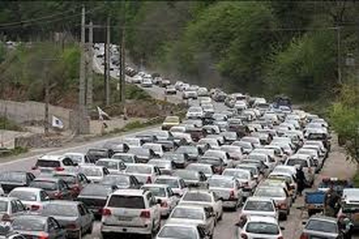 تصاویر هوایی تماشایی از ترافیک سنگین اتوبان رشت-قزوین
