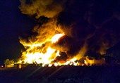  تصاویری از آتش‌سوزی در نیروگاه شهید عباسپور 