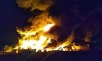  تصاویری از آتش‌سوزی در نیروگاه شهید عباسپور 