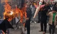عروسک عجیب ترامپ در این شهر به دار آویخته شد