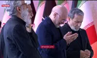 لحظه متفاوت وداع قالیباف و عراقچی با رهبر شهید