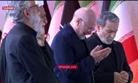 لحظه متفاوت وداع قالیباف و عراقچی با رهبر شهید
