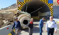 واژگونی هولناک کامیون میکسر در تونل آزاد راه شمال