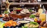 افطاری مفصل و لاکچری خلیفه ابوظبی به مردم
