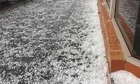 بارش تگرگ ۲۰۰گرمی در این شهر ایران