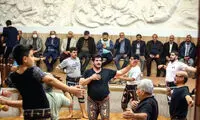 ویدئو معنادار از رسول خادم با لباس سیاه در زورخانه