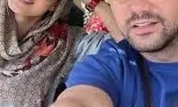 سلفی جدید و عاشقانه شاهرخ استخری و همسرش
