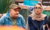 اکبر عبدی و همسرش در کنار فریبا کوثری در خانه سینما