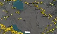 تصویری از وضعیت هم‌اکنون آسمان ایران