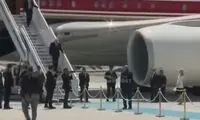 استقبال اردوغان از ترامپ پای پلکان هواپیما 