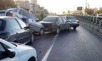 تصاویری از تصادف زنجیره‌ای شدید در اتوبان باقری