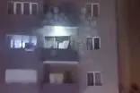 لحظه دلهره‌آور سقوط مرد جوان از طبقه ۶ برجی در تبریز