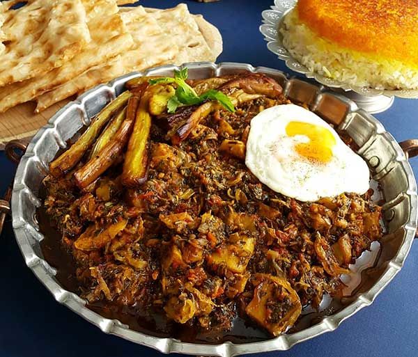 خورش ملاقورمه شمالی، خورش بدون گوشت خوشمزه و لذیذ