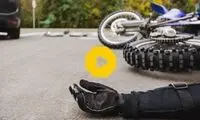 لحظه تصادف هولناک موتورسوار در چابهار