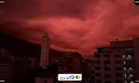 آسمان کاراکاس به رنگ قرمز درآمد