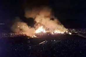 تصاویری از آتش‌سوزی گسترده در دیمونا