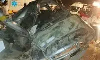 تصادف مرگبار زانتیا با تیر چراغ برق