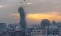 پرتاب بدن انسان‌ها به آسمان در حملات اسرائیل به غزه