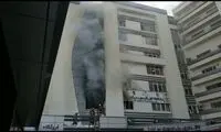 حریق مهیب در بیمارستان حضرت رسول در تهران