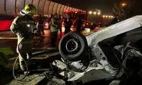 تصادف مرگبار پژو ۲۰۶ در بزرگراه حکیم