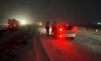 محورهای مسدود شده بر اثر بارش برف و کولاک
