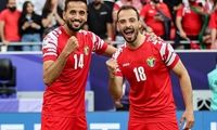 نعره‌های شادی ملی‌پوشان اردن بعد از تاریخ‌سازی