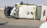 تصادف دردناک آمبولانس سروستان با بنز