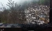 روستای ‌‌امامزاده ابراهیم یک هفته پس از آتش‌سوزی