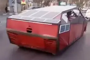تصاویر خودروی دست‌ساز با ظاهر سایبرتراک در مشهد!