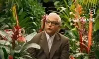مهران مدیری گل کشیدن به سبک صداوسیما را نمایش داد!
