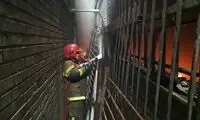 حریق مهیب در کارگاه مواد اشتعال‌زا در چهاردانگه