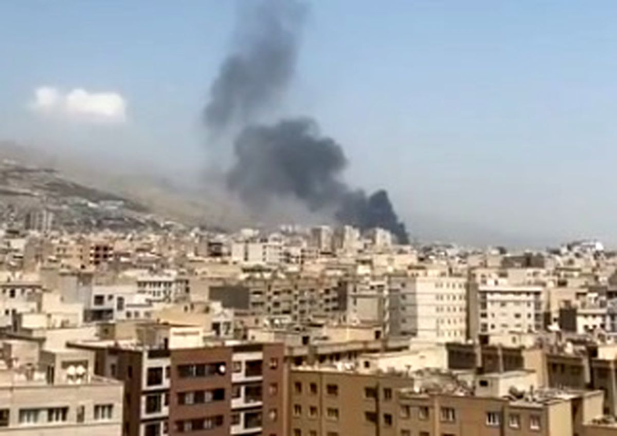 برخاستن دود عظیم در غرب تهران