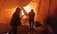 لحظه آتش‌گرفتن هولناک یک موکب در مشهد!