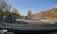 ببینید؛ لحظه تصادف مرگبار در اتوبان