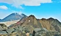  نمایی زیبا از قله سبلان از ارتفاع ۳۴هزار پایی