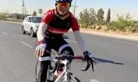 تصادف وحشتناک دوچرخه‌سوار زن ایرانی با خودرو