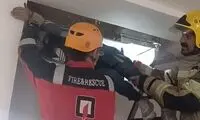 نجات دزد گرفتار شده در کانال کولر در مشهد