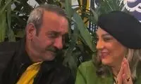 دلداری عاشقانه علی اوسیوند به حمیرا ریاضی در مراسم خاکسپاری