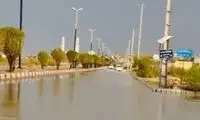 آبگرفتگی معابر در دل تابستان در هرمزگان