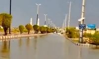 آبگرفتگی معابر در دل تابستان در هرمزگان
