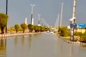 آبگرفتگی معابر در دل تابستان در هرمزگان
