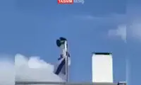  یک کلاغ پرچم اسرائیل را به زیر کشید!