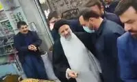 دیدار سرزده رئیسی با کسبه و بازاری‌های سنندج