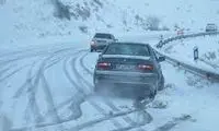 ویدئویی از بارش شدید برف در استان مرکزی